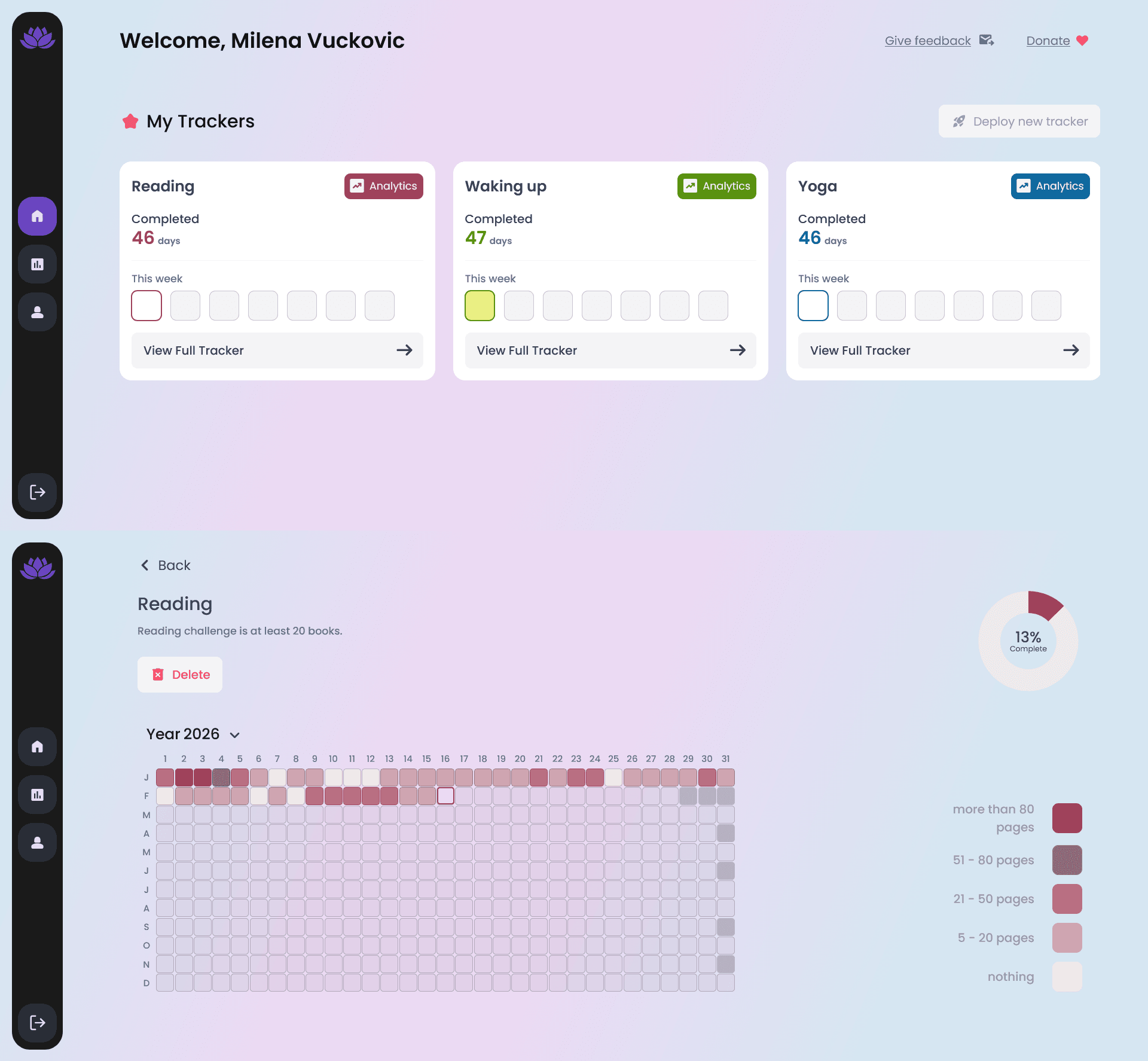 Nilufer - project homepage screenshot